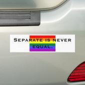 Afzonderlijk is nooit gelijk. bumpersticker (Op auto)