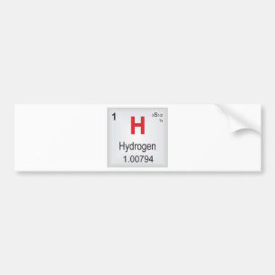 Afzonderlijk waterstof-element van de periodieke t bumpersticker