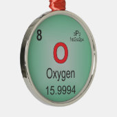 Afzonderlijk zuurstofelement van de periodieke tab metalen ornament (Rechts)