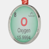 Afzonderlijk zuurstofelement van de periodieke tab metalen ornament (Links)