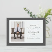 Afzonderlijke Afstuderen aankondiging (Staand voorkant)