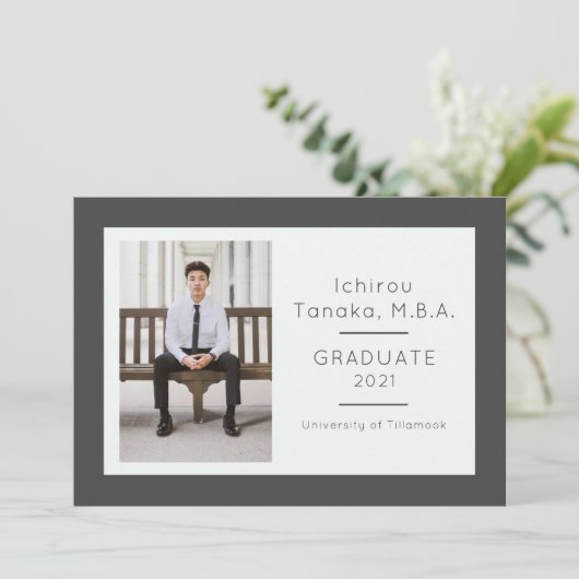 Afzonderlijke Afstuderen aankondiging (Staand voorkant)