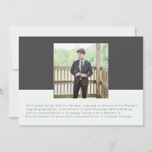 Afzonderlijke Afstuderen aankondiging (Achterkant)