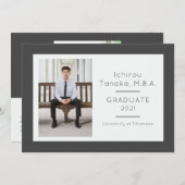 Afzonderlijke Afstuderen aankondiging (Voorkant / Achterkant)