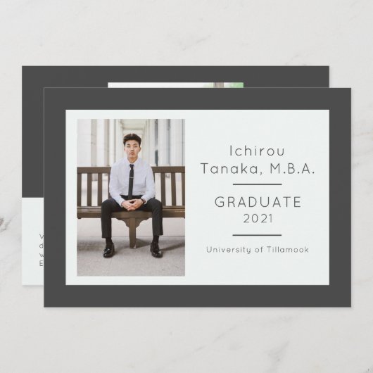 Afzonderlijke Afstuderen aankondiging (Voorkant / Achterkant)