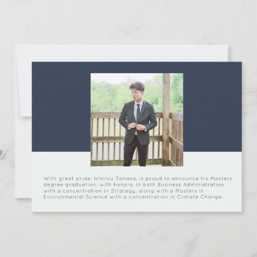 Afzonderlijke Afstuderen aankondiging (Achterkant)