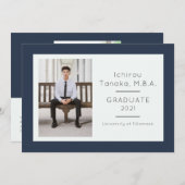 Afzonderlijke Afstuderen aankondiging (Voorkant / Achterkant)