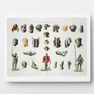 Afzonderlijke artikelen van de Armor van een Knigh Fotoplaat