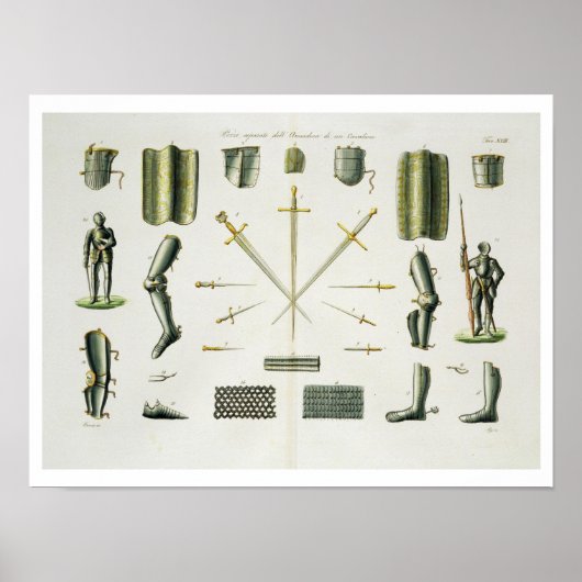 Afzonderlijke artikelen van de Armor van een Knigh Poster (Voorkant)