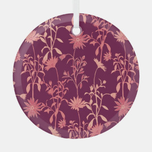 Afzonderlijke elementen: Bloemen Vintage Glas Ornament