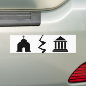Afzonderlijke kerk en staat bumpersticker (Op auto)