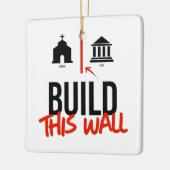 Afzonderlijke kerk en staat keramisch ornament (Links)