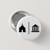 Afzonderlijke kerk en staat ronde button 3,2 cm (Voorkant /achterkant)