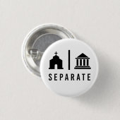 Afzonderlijke kerk en staat ronde button 3,2 cm (Voorkant /achterkant)