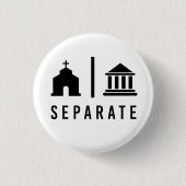 Afzonderlijke kerk en staat ronde button 3,2 cm (Voorkant)