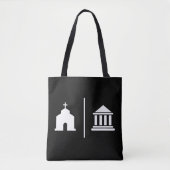 Afzonderlijke kerk en staat tote bag (Voorkant)