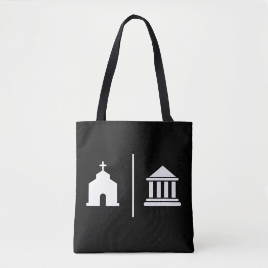 Afzonderlijke kerk en staat tote bag (Voorkant)