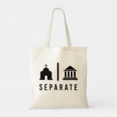 Afzonderlijke kerk en staat tote bag (Achterkant)