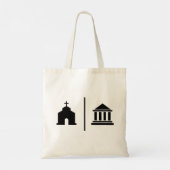 Afzonderlijke kerk en staat tote bag (Achterkant)