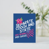 Afzonderlijke koek en de staat Funny Pro Choice Briefkaart (Staand voorkant)