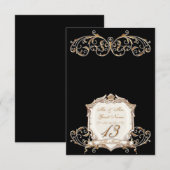 Afzonderlijke naam Tent Place Cards met tabelnumme Kaart (Voorkant / Achterkant)