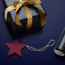 Afzonderlijke Royal Navy Blue Gold Intricate