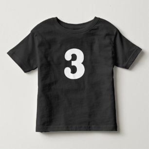 Afzonderlijke verjaardag "3" kinder shirts