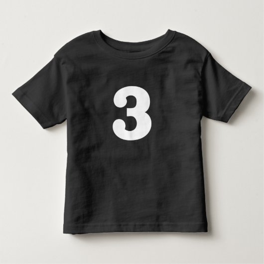 Afzonderlijke verjaardag "3" kinder shirts (Voorkant)