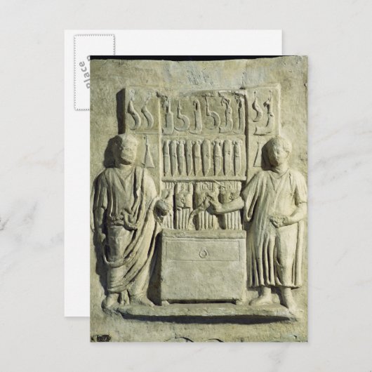 Afzonderlijke weergave van een messenmakerij briefkaart (Voorkant / Achterkant)