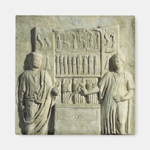 Afzonderlijke weergave van een messenmakerij magneet