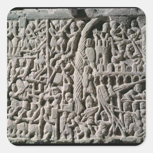 Afzonderlijke weergave van het Siege van Carcasson Vierkante Sticker (Voorkant)