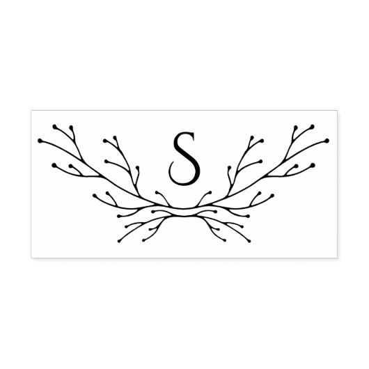 Afzonderlijke wintertakken Monogram Rubberstempel (Afrduk)