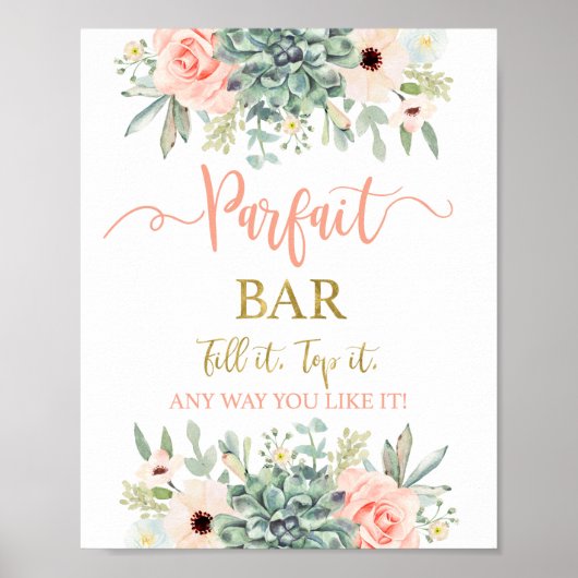Afzuigbordje voor parfait Bar Poster (Voorkant)