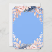 Afzuigkap, bloemen Licht Blauw Afstuderen Kaart (Achterkant)