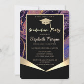 Afzuigkap, Confetti Stone Marble Afstuderen Kaart (Voorkant)