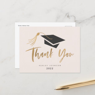 Afzuigkap en tassel Gold Foil Blush Briefkaart