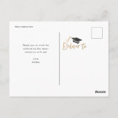 Afzuigkap en tassel Gold Foil Blush Briefkaart (Achterkant)