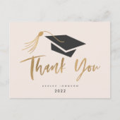 Afzuigkap en tassel Gold Foil Blush Briefkaart (Voorkant)