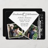 Afzuigkap en tassel met foto's kaart (Voorkant / Achterkant)