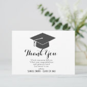 Afzuigkap en tassel zwart/wit, koud bedankkaart (Staand voorkant)