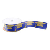 Afzuigkap Faux Gold Foil | Navy Blue Satijnen Lint (Spoel)