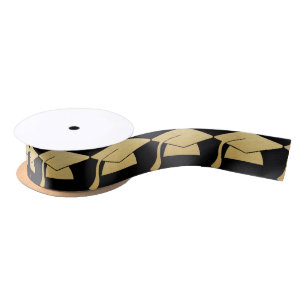 Afzuigkap Faux Gold Foil   Zwart Satijnen Lint