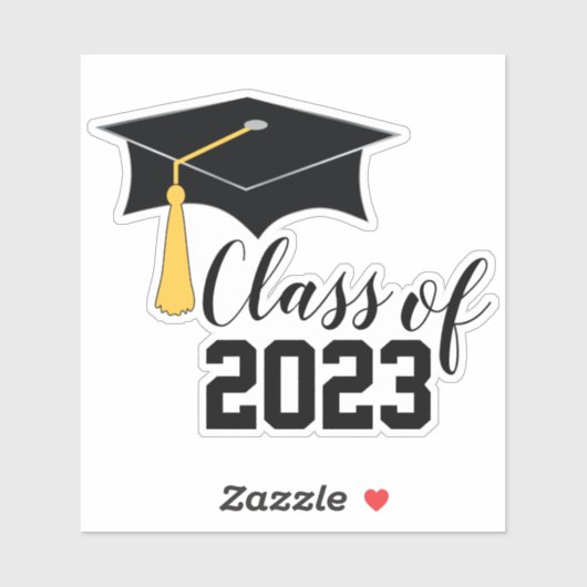 Afzuigkap met Tassel-klasse 2023 Sticker (Vel)