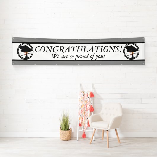 Afzuigkap met zwarte en witte cirkel spandoek (Insitu)