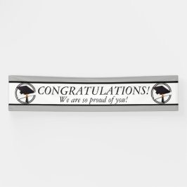 Afzuigkap met zwarte en witte cirkel spandoek