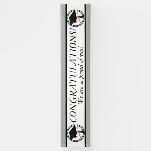 Afzuigkap met zwarte en witte cirkel spandoek (Verticaal)