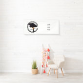 Afzuigkap met zwarte en witte cirkel spandoek (Insitu)