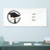 Afzuigkap met zwarte en witte cirkel spandoek (Beurs)