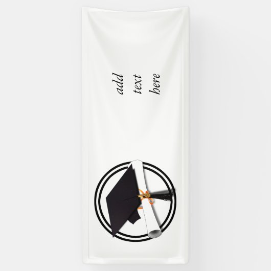 Afzuigkap met zwarte en witte cirkel spandoek (Verticaal)