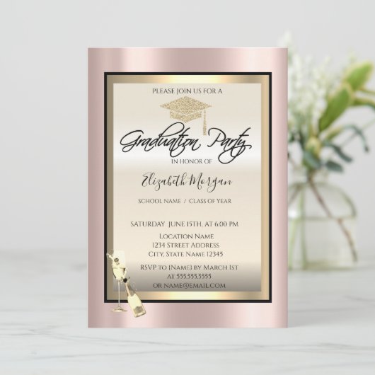 Afzuigkap, Roos van glas, Afstuderen Kaart (Staand voorkant)